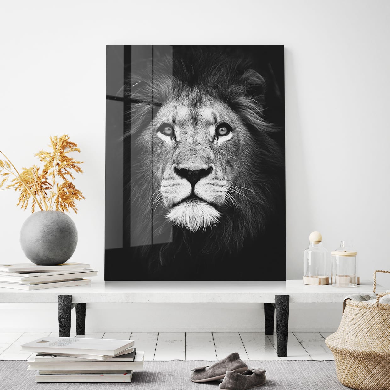 Custom HD Metal print in a room